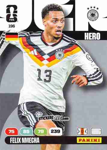 Figurina Felix Nmecha - FIFA World Cup 2026. Adrenalyn XL
 n. 196 - Panini