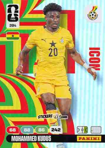 Sticker Mohammed Kudus - FIFA World Cup 2026. Adrenalyn XL
 n. 204 - Panini