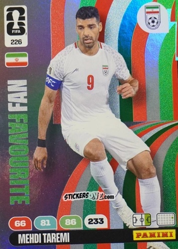 Cromo Mehdi Taremi - FIFA World Cup 2026. Adrenalyn XL
 n. 226 - Panini