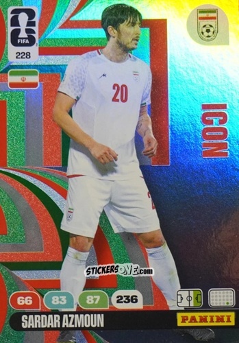 Cromo Sardan Azmoun - FIFA World Cup 2026. Adrenalyn XL
 n. 228 - Panini