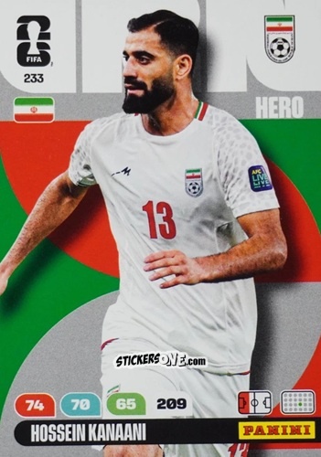 Cromo Hossein Kanaani - FIFA World Cup 2026. Adrenalyn XL
 n. 233 - Panini