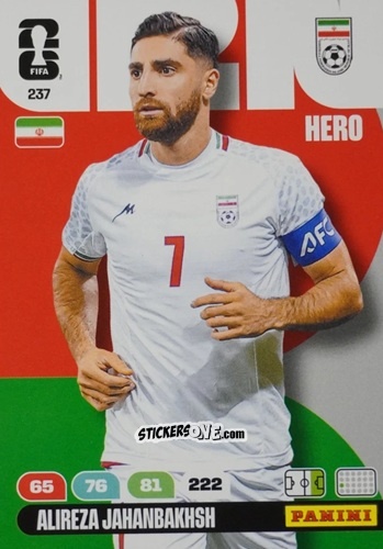 Cromo Alireza Jahanbakhsh - FIFA World Cup 2026. Adrenalyn XL
 n. 237 - Panini