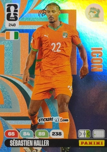 Sticker Sebastien Haller - FIFA World Cup 2026. Adrenalyn XL
 n. 240 - Panini