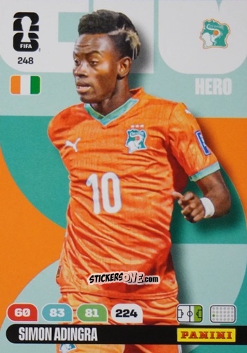 Sticker Simon Adingra - FIFA World Cup 2026. Adrenalyn XL
 n. 248 - Panini