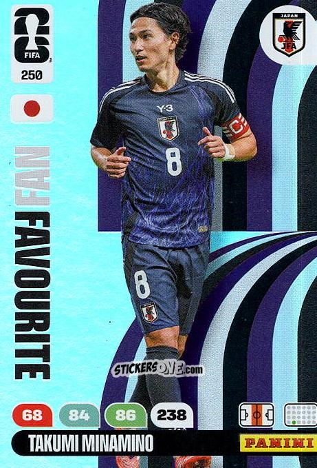 Sticker Takumi Minamino - FIFA World Cup 2026. Adrenalyn XL
 n. 250 - Panini