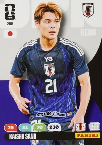 Cromo Kaishu Sano - FIFA World Cup 2026. Adrenalyn XL
 n. 255 - Panini