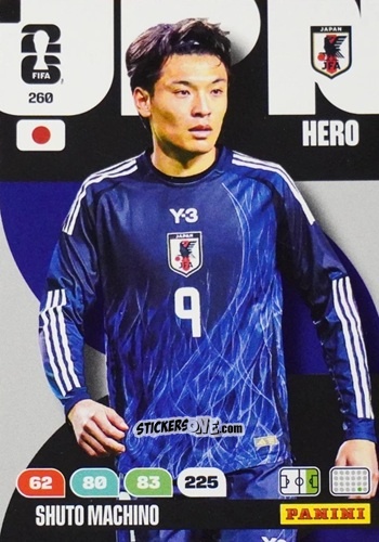 Figurina Shuto Machino - FIFA World Cup 2026. Adrenalyn XL
 n. 260 - Panini