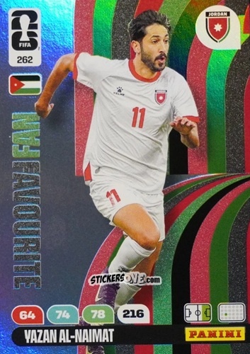 Sticker Yazan Al-Naimat - FIFA World Cup 2026. Adrenalyn XL
 n. 262 - Panini