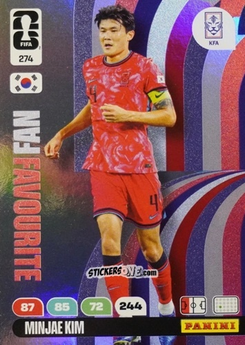 Sticker Minjae kim - FIFA World Cup 2026. Adrenalyn XL
 n. 274 - Panini