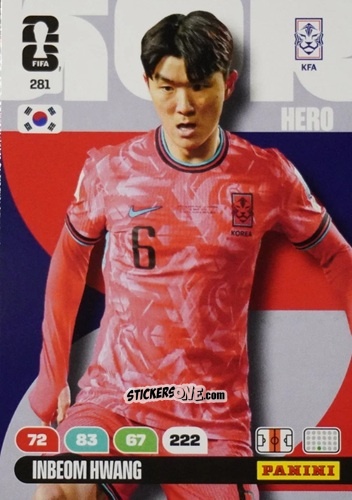 Figurina Inbeom Hwang - FIFA World Cup 2026. Adrenalyn XL
 n. 281 - Panini