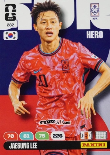 Sticker Jaesung Lee - FIFA World Cup 2026. Adrenalyn XL
 n. 282 - Panini