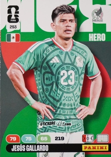 Figurina Jesus Gallardo - FIFA World Cup 2026. Adrenalyn XL
 n. 293 - Panini