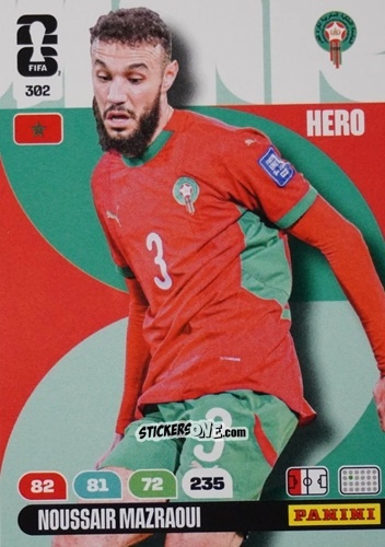 Figurina Noussair Mazraoui - FIFA World Cup 2026. Adrenalyn XL
 n. 302 - Panini