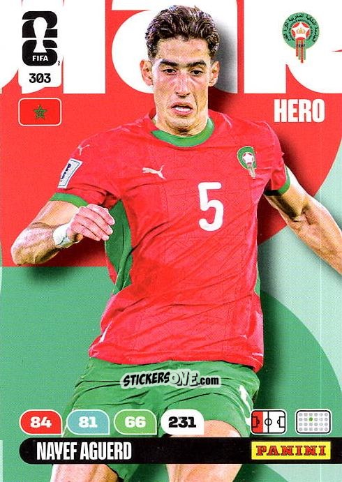 Figurina Nayef Aguerd - FIFA World Cup 2026. Adrenalyn XL
 n. 303 - Panini