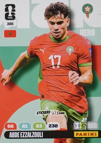 Figurina Abde Ezzalzouli - FIFA World Cup 2026. Adrenalyn XL
 n. 308 - Panini