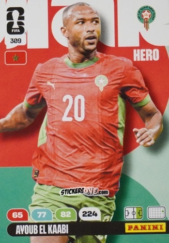 Figurina Ayoub El Kaabi - FIFA World Cup 2026. Adrenalyn XL
 n. 309 - Panini
