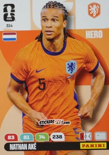 Figurina Nathan Ake - FIFA World Cup 2026. Adrenalyn XL
 n. 314 - Panini