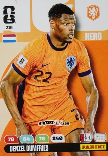 Sticker Denzel Dumfries - FIFA World Cup 2026. Adrenalyn XL
 n. 316 - Panini