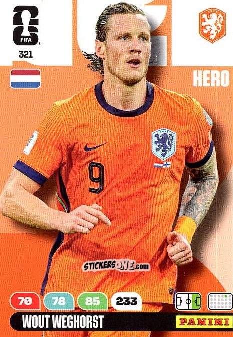 Figurina Wout Weghorst - FIFA World Cup 2026. Adrenalyn XL
 n. 321 - Panini