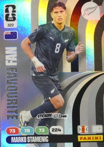 Cromo Marko Stamenic - FIFA World Cup 2026. Adrenalyn XL
 n. 322 - Panini