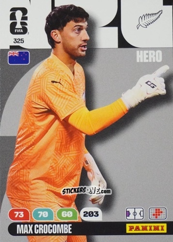 Cromo Max Crocombe - FIFA World Cup 2026. Adrenalyn XL
 n. 325 - Panini