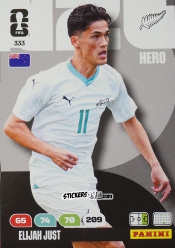 Figurina Elijah Just - FIFA World Cup 2026. Adrenalyn XL
 n. 333 - Panini
