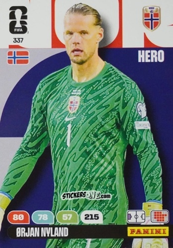 Figurina Orjan Nyland - FIFA World Cup 2026. Adrenalyn XL
 n. 337 - Panini