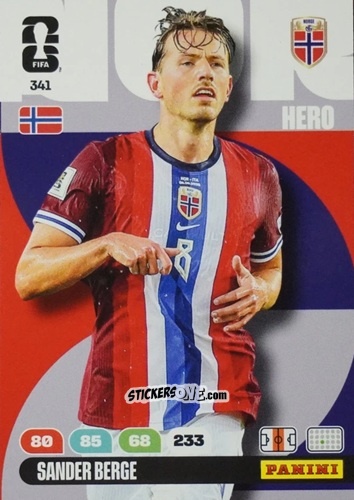 Figurina Sander Berge - FIFA World Cup 2026. Adrenalyn XL
 n. 341 - Panini