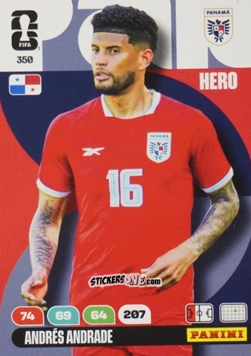 Cromo Andres Andrade - FIFA World Cup 2026. Adrenalyn XL
 n. 350 - Panini