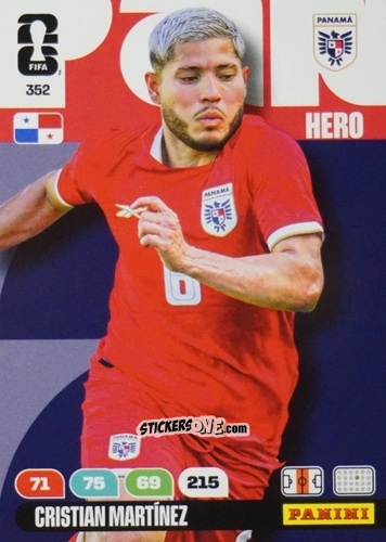 Cromo Cristian Martinez - FIFA World Cup 2026. Adrenalyn XL
 n. 352 - Panini