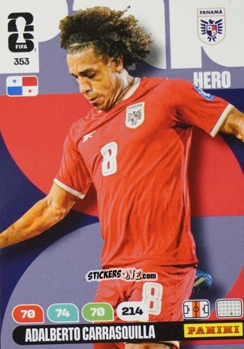 Cromo Adalberto Carrasquilla - FIFA World Cup 2026. Adrenalyn XL
 n. 353 - Panini