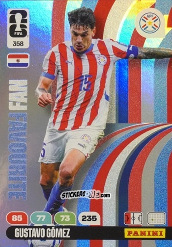 Cromo Gustavo Gomez - FIFA World Cup 2026. Adrenalyn XL
 n. 358 - Panini