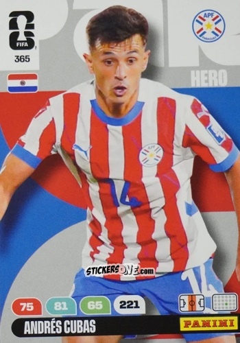 Cromo Andres Cubas - FIFA World Cup 2026. Adrenalyn XL
 n. 365 - Panini