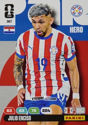 Cromo julio Enciso - FIFA World Cup 2026. Adrenalyn XL
 n. 367 - Panini