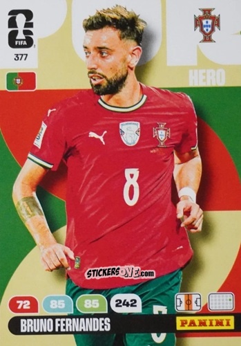 Sticker Bruno Fernandes - FIFA World Cup 2026. Adrenalyn XL
 n. 377 - Panini