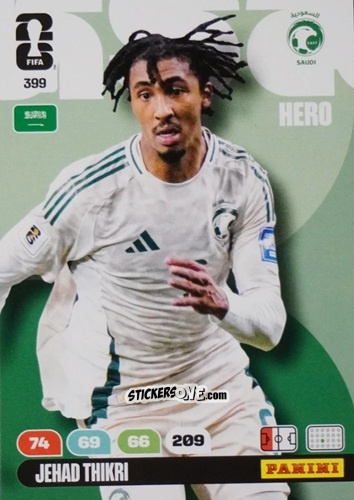 Sticker Jehad Thikri - FIFA World Cup 2026. Adrenalyn XL
 n. 399 - Panini