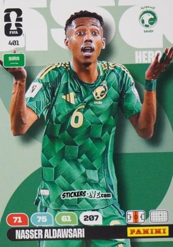 Cromo Nasser Aldawsari - FIFA World Cup 2026. Adrenalyn XL
 n. 401 - Panini