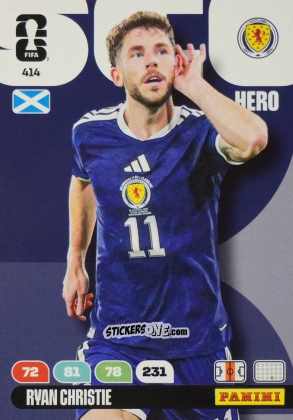 Cromo Ryan Christie - FIFA World Cup 2026. Adrenalyn XL
 n. 414 - Panini