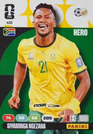 Sticker Siyabonga Ngezana - FIFA World Cup 2026. Adrenalyn XL
 n. 433 - Panini