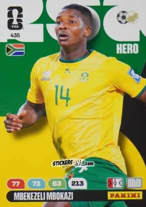 Sticker Mbekezeli Mbokazi - FIFA World Cup 2026. Adrenalyn XL
 n. 435 - Panini