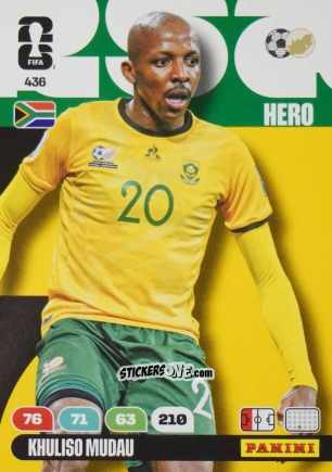 Sticker khuliso Mudau - FIFA World Cup 2026. Adrenalyn XL
 n. 436 - Panini