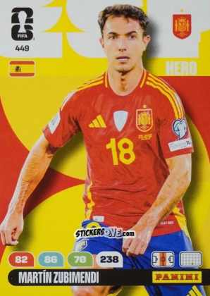 Figurina Martin Zubimendi - FIFA World Cup 2026. Adrenalyn XL
 n. 449 - Panini