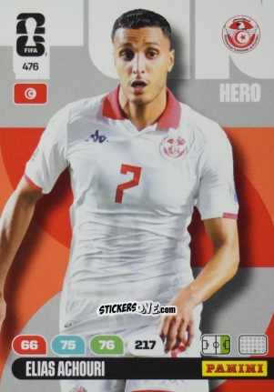 Cromo Elias Achouri - FIFA World Cup 2026. Adrenalyn XL
 n. 476 - Panini
