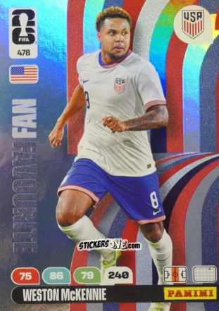 Cromo Weston Mckennie - FIFA World Cup 2026. Adrenalyn XL
 n. 478 - Panini