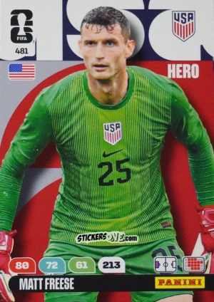 Sticker Matt Freese - FIFA World Cup 2026. Adrenalyn XL
 n. 481 - Panini
