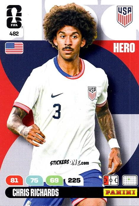Sticker Chris Richards - FIFA World Cup 2026. Adrenalyn XL
 n. 482 - Panini