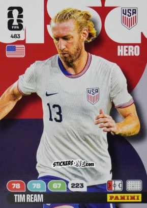 Figurina Tim Ream - FIFA World Cup 2026. Adrenalyn XL
 n. 483 - Panini