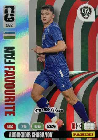 Cromo Abdukodir Khusanov - FIFA World Cup 2026. Adrenalyn XL
 n. 502 - Panini
