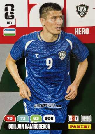 Cromo Odiljon Hamrobekov - FIFA World Cup 2026. Adrenalyn XL
 n. 511 - Panini