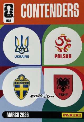 Cromo Ukraine-Sweden / Poland-Albania - FIFA World Cup 2026. Adrenalyn XL
 n. 515 - Panini